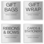 Organisation Étiquettes Silver pour le stockage (Devant)