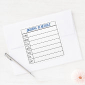 Organisator van de planningsauto vierkante sticker (Envelop)