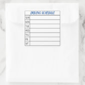 Organisator van de planningsauto vierkante sticker (Tas)