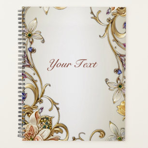Organisatrice de mariage florale en or blanc