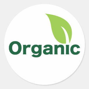organisch blad ronde sticker