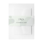 Organisch groen geometrische Abstracte bruiloft Uitnodigingen Wikkel (Voorkant Voorbeeld)