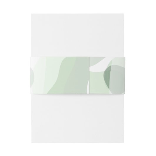 Organisch groen geometrische Abstracte bruiloft Uitnodigingen Wikkel (Achterkant Voorbeeld)