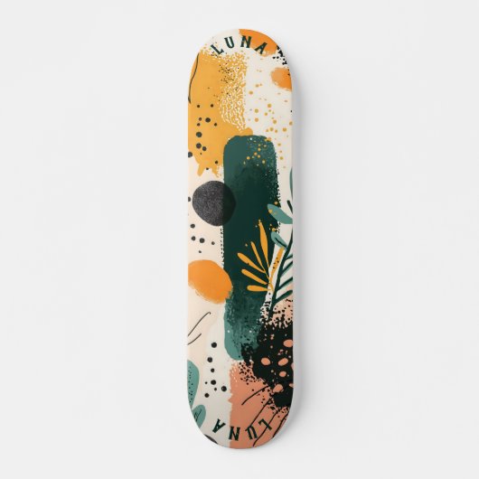 Organisch minimalistisch - Earth Botanical Skateboard (Voorkant)