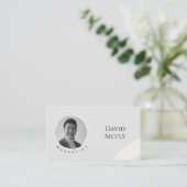 Organisch minimalistisch met QR-code Visitekaartje (Staand voorkant)