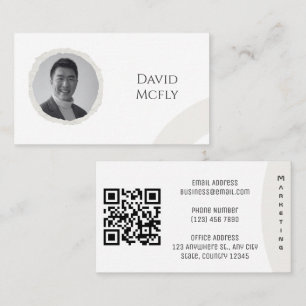 Organisch minimalistisch met QR-code Visitekaartje