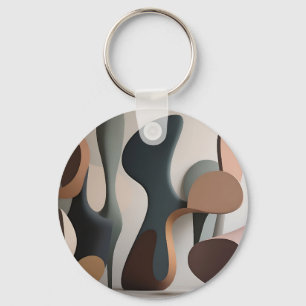 Organische Abstracte Sculpturale Moderne Sleutelhanger