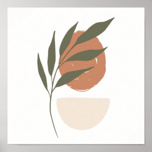 Organische Eenvoudige Boho Tekeningen Boho Chique  Poster