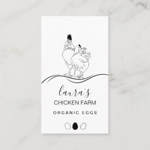 Organische eierkippenmarkt voor Boerderij Hen Visitekaartje