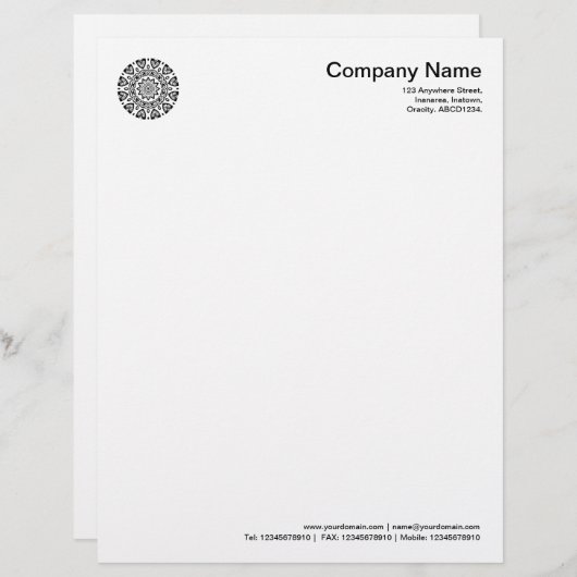 Organische geometrie 013 briefhoofd ontwerp (Voorkant / Achterkant)