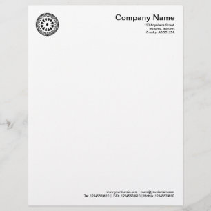 Organische geometrie 09 briefhoofd ontwerp
