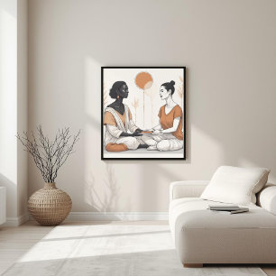 Organische Geometrie – Moderne Natuurfusie XI Poster