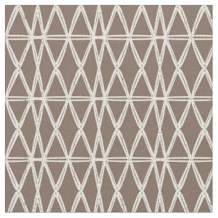 organische geometrische retro rooster tegel mocha  stof