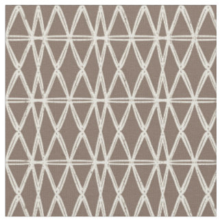 organische geometrische retro rooster tegel mocha stof