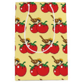 Organische lover Sparrow Eating Red Tomato Medium Cadeauzakje (Voorkant)