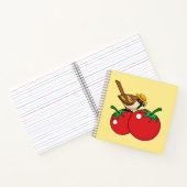 Organische lover Sparrow Eating Red Tomato Notitieboek (Binnen)