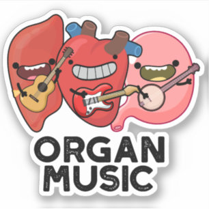 Organische muziek Funny Anatomy Body Parts Pun Sticker