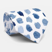 ORGANISCHE NAVY BLUE INDIGO STIPPEN DYE PATTERN STROPDAS (Opgerold)