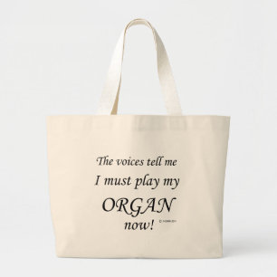 Organische stemmen zeggen moet spelen grote tote bag