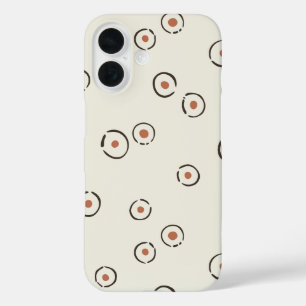 Organische Stippen Abstract Boho Retro Palet iPhone 16 Hoesje