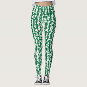 Organische strepen - Bosgroen Leggings