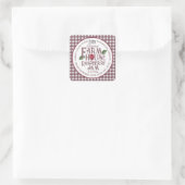 Organische veearts Raspberry Jam Red Gingham Label (Tas)