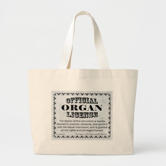 Organische vergunning grote tote bag (Voorkant)