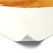 Organische vorm Abstracte Waterverf Geel Groen Poster (Hoek)