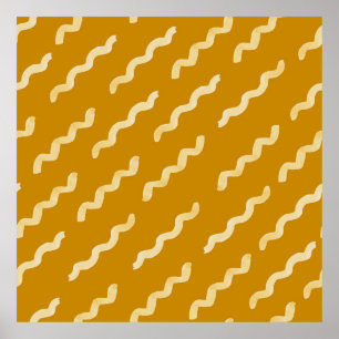 Organische vormen naïef patroon. Abstracte waterve Poster