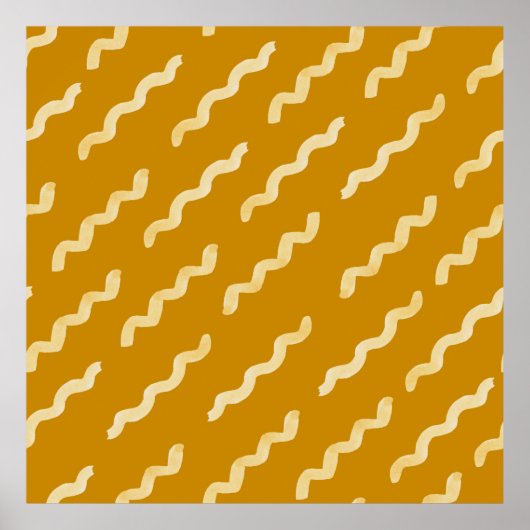 Organische vormen naïef patroon. Abstracte waterve Poster (Voorkant)