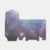 Organische witte rots retro-orion nebula EDITABLE Bedankdoosjes (Uitgevouwen)