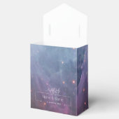 Organische witte rots retro-orion nebula EDITABLE Bedankdoosjes (Geopend)