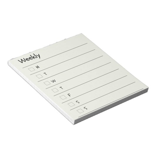 Organiseer je week in stijl notitieblok (Schuin)