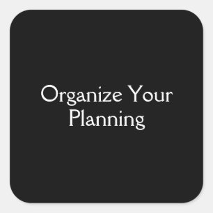 Organiseer uw planning vierkante sticker