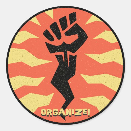 Organiseren Ronde Sticker (Voorkant)