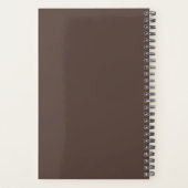 Organiseur de nom de monogramme marron or moderne (Dos)