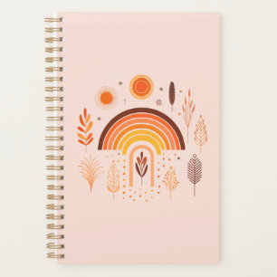 Organiseur hebdomadaire Boho Rainbow Earthy Plants