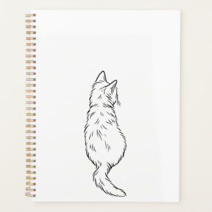 Organiseurs quotidiens minimalistes avec chat vu d