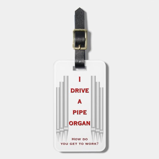 Organist bagagelabel (Voorkant verticaal)