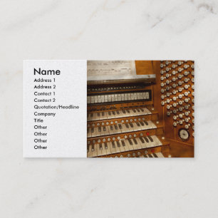 Organist - Klaar aan de bedieningselementen Visitekaartje