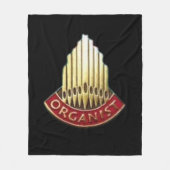 Organist Pipe Orgel Logo Gift Fleece Deken (Voorkant)