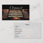 Organiste à votre service carte de visite #2 (Devant / Derrière)