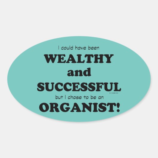 Organiste Sticker riche et réussi Oval (Devant)