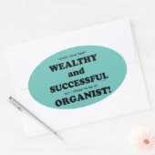 Organiste Sticker riche et réussi Oval (Enveloppe)