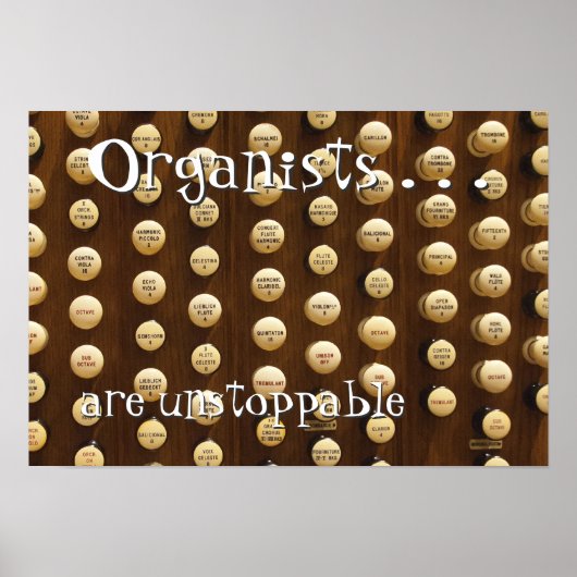 Organisten zijn niet te stoppen poster (Voorkant)