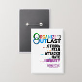 Organize to Outlast Button (Voorkant / Achterkant)