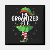 Organized Elf Christmas Girls Women Elf Squad Xmas Magneet (Voorkant)