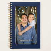 Organizing Dad Personalized Photo Navy Blue & Gold (Devant)