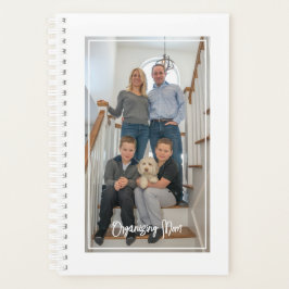 Organizing Mom Photo Personalized White Planner