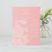 Organza Fleurs Baptême Invitation (Debout devant)